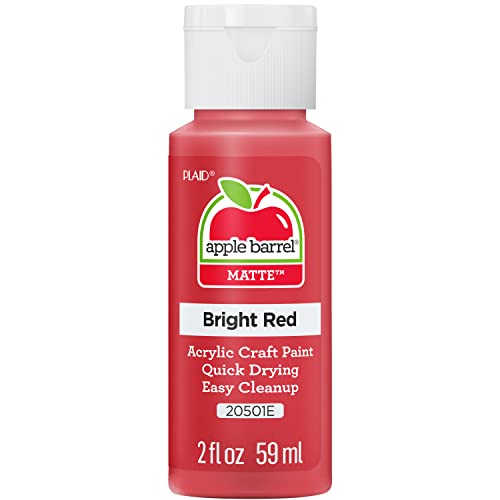 Apple Barrel Acrylic Paint in Assorted Colors (2 oz), 20501, Bright Red Apple Barrel