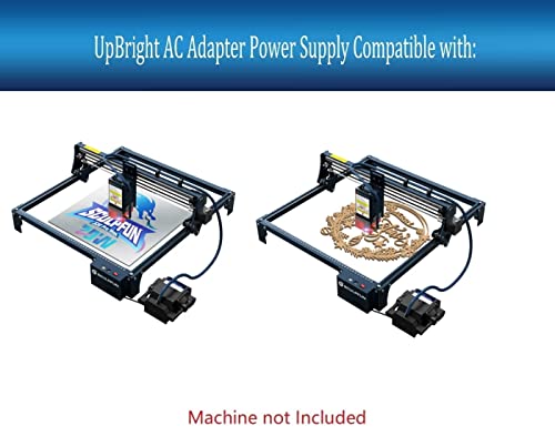 UpBright 12V AC/DC Adapter Compatible with SCULPFUN S9 S10 S30 S30 Pro Max Laser Engraver Cutter DC12V 5A 60W 12VDC 5000mA 12.0V 5.0A 12 Volt +12V