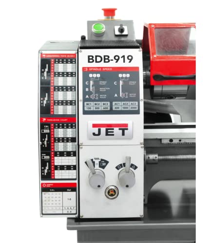 JET BDB-919, 9" x 19" Belt Drive Bench lathe, 3/4HP, 1Ph 115V (321378) - WoodArtSupply