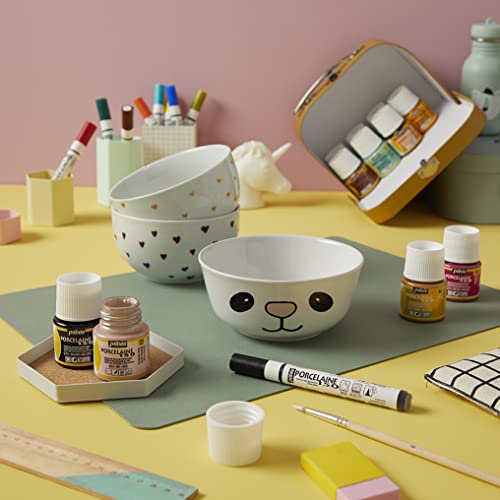 Pebeo Porcelaine 150 Ceramic Paint - Water-Based High-Gloss Color Paints for Porcelain, Premium Art Supplies, Non-Toxic & Heat-Safe, 45 ml Bottle, Pebeo