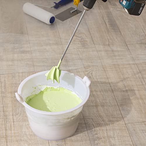 Navaris Epoxy Mixer for Drill - 5 Gallon Paint and Epoxy Resin Mixing Attachment - 14" Stirrer Paddle for Drills - Includes 3 Silicone Stir Sticks - WoodArtSupply