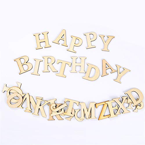 HZLHZYY 72 Pieces 4" Wood Alphabet Letters Unfinished Wooden Numbers Craft Letters Large Natural Wood Letters Paintable Home Wall Decor ABC Letters HZLHZYY