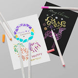 YUANCHENG Metallic Marker Pens, Set of 12 Colors Fine Point Metallic Marker Pens for Black Paper, Rock Painting, Easter Egg, Halloween Pumpkin, Card YUANCHENG