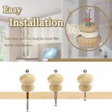 2 PCS Bohemian Style Braided Flower Rope Wooden Pulls Door Cute Flower Handle Woven Rope Decorative Dresser Knobs Kitchen Cabinet Wardrobe Cupboard YYMSEN