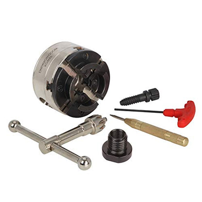 VINWOX SCK4-3.75 Wood Lathe Gear Chuck Key Chuck, with 1"x8TPI Thread & 3/4"x16TPI Adapter, 3 Years Warranty