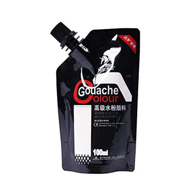 Gouache Paint, White Color 100 ml Non-Toxic Gouache for Canvas and Paper, Gouache Opaque Watercolor Painting Perfect Art Supplies for Artists,