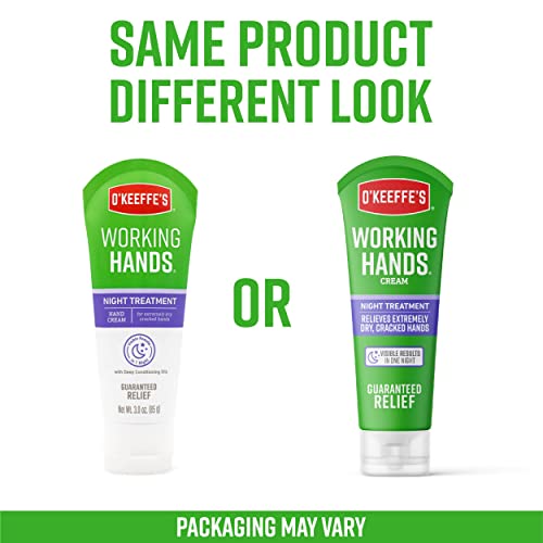 O'Keeffe's Working Hands Night Treatment Hand Cream, 3 oz Tube, (Pack of 2) O'Keeffe's