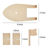 Gejoy 8 Pieces DIY Wooden Sailboat Rubber Band Paddle Boat Paint and Decorate Wooden Sailboat for Birthday Carnival Party DIY Craft Gejoy