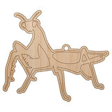 Praying Mantis Insect Unfinished Craft Wood Holiday Christmas Tree DIY Pre-Drilled Ornament Sniggle Sloth