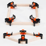 60/90/120 Degree Multi Angle Pro Corner Clamp for Woodworking Set of 4, Adjustable Spring Loaded Right Clamp Tools, Carson Carpentry, Frame Cabinet NAYE