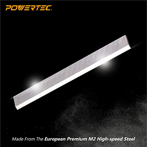 POWERTEC 6-1/8 Inch Jointer Blades for Ridgid JP06000, JP06101, JP0610 Jointer, Replacement for AC8600, JE08008 Jointer Knives, Set of 3 (148020) POWERTEC