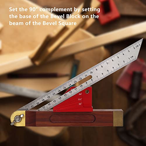 Bevel Block Gauge, Aluminum Alloy Angle Finder Universal Bevel Protractor for Protractor Woodworking Tools Angles for 1:6, 1:7 and 1:8 Dovetails,
