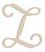 Monogram Letter Z Wooden 10 Inch Unfinished Initial, Wood Letters for Vine Monograms Nursery Decor, Blank Wall Art MDF Shape NEXTCraft