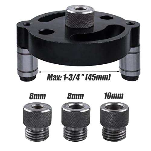 Yakamoz Self Centering Doweling Jig, Self Center Dowel Jig Handheld Drill Guide for Straight Holes Wood Panel Hole Puncher Locator Woodworking Joints YAKAMOZ