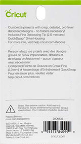 Cricut Fine Debossing Tip + QuickSwap Housing, Tip with Rolling Debossing Ball, Deboss Designs on Thick Foil, Cardstock & More, For Personalized Cricut