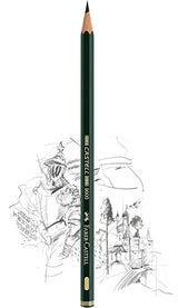 Faber-Castell 9000 Graphite Pencils Art Set In Slimflexi Case (8B-2H, 12pcs) Faber-Castell