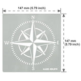 Aleks Melnyk #72 Compass Rose Stencil Small, Nautical Stencil for Painting on Wood, Template Craft Wood Burning, Pyrography, Painting and Engraving, - WoodArtSupply