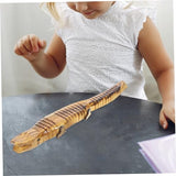 ibasenice 5pcs Crocodile Model Woody Toy Kids Arts and Crafts Toys Kids Crafts Animals Realistic Wood Crocodile Unfinished Wood Animal Toy Wooden ibasenice