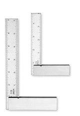 Groz 01143 6" Graduated Workshop Steel Square, 0.00028" Squareness Groz
