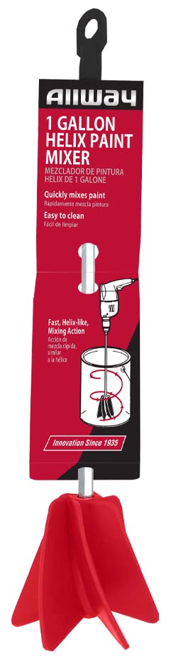 ALLWAY HM1 Original Helix Paint Mixer Drill Attachment for 1-Gallon Containers - WoodArtSupply