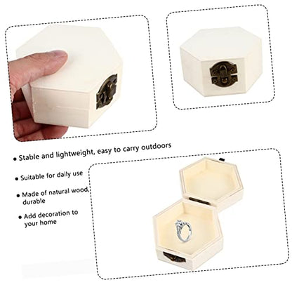 ARTIBETTER 2Pcs jewelry box necklace packing box child earring storage organizer jewelry dining table soap flower decorate wedding treasure chest for