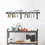 SDLDEER 5 Pack Magnetic Tool Holder, Magnetic Strips Tool Magnet Bar PVC Coated for Garage Tool Organizer 12 In SDLDEER