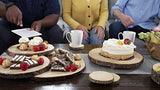 Lipper International Acacia Wood Slab Serving Board With Bark for Cheese, Crackers, and Hors D'oeuvres, Set of 3, Assorted Sizes Lipper International