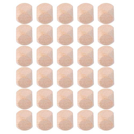 Wooden Dice 100pcs Wooden Cubes Unfinished Wooden Dice Wooden Six- sided Blank Dices Six Sides Blank Square Blocks Small Wooden Blocks DIY Craft Milisten