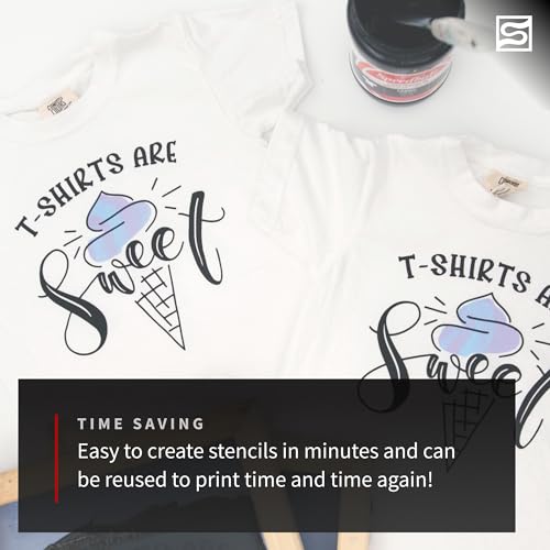 Speedball Deluxe Screen Printing Craft Vinyl Kit - Use with Cutting Machine to Print T-Shirts and Home Decor Speedball