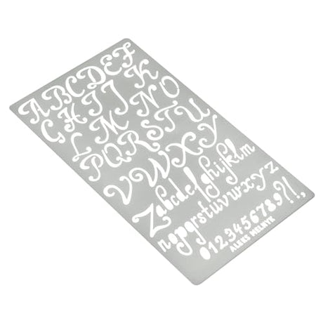 Aleks Melnyk No.34 Metal Stencils, Pyrography, Wood Burning kit 3 PCS Templates, Letters Stencils for Engraving Wood and Patterns, Alphabet and Aleks Melnyk