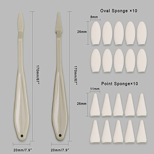 HIFORNY 38 PCS Sketch Drawing Tools - Blending Stumps and Tortillions Set Blending Tools with Art Sketch Wipe Scrapers,Rub Sponge,Kneaded Eraser and HIFORNY