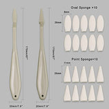 HIFORNY 38 PCS Sketch Drawing Tools - Blending Stumps and Tortillions Set Blending Tools with Art Sketch Wipe Scrapers,Rub Sponge,Kneaded Eraser and HIFORNY