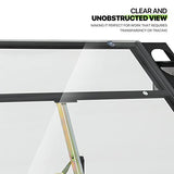 Magshion Drafting Table Desk Adjustable Height Artist Desk with Tilting Glass Tabletop and Sliding Wood Desktop, All-in-One Art Desk for Reading, Magshion