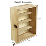 Ikee Design Wall Mounted Collectible Display Shelves Case Shadow Box with a Lock and Key and Tempered Glass Top for Displaying Your Valuable and Ikee Design