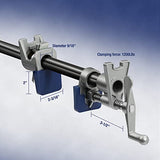 WORKPRO 2-Pack 3/4'' Pipe Clamps, Wood Gluing Pipe Clamp Set with H-shaped Feet, Lightweight Cast Aluminum Wood Clamps Quick Release for Woodworking, WORKPRO