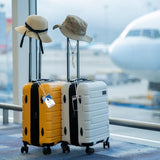 50 Pack Clear Plastic Luggage Bag Tag Holder Badge Label Tag Holder with 50 Pack Luggage Loops Straps for Office Business Travel Supplies koorito