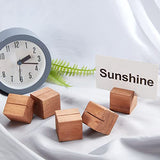 OLYCRAFT 20 Pcs Wood Place Card Holders Pine Wood Table Number Stands Saddle Brown Square Table Sign Stands for Wedding Dinner Home Party Events OLYCRAFT