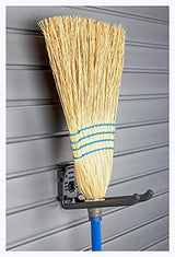 HandiWall 8" Double Hook with Locking Bracket for Tool Storage on Garage Slatwall Panels HandiWall