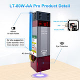 Laser Module with Air Assist, 80W Laser Engraving Cutting Module for Wood, 10W Output Power, Built in FAC, Compressed Spot CNC Carving DIY Laser LASER TREE