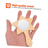 Operitacx 10pcs Small Wooden Mirror Table Top Mirror Travel Makeup Mirror Educational Toys Shatterproof Mirror for Kids Mini Mirrors for Crafts Operitacx