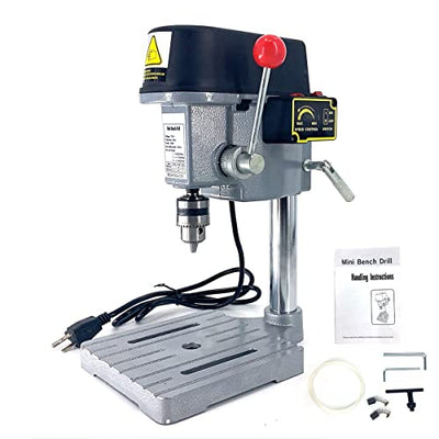 EWANYO 3-Speed Benchtop Drill Press, Electric Bench Wood Drilling Machine for DIY Creation, Small and Precise Work Like Jewelry Making Woodworking