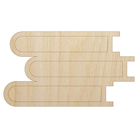 Stack of Books Reading Unfinished Wood Shape Piece Cutout for DIY Craft Projects - 1/8 Inch Thick - 6.25 Inch Size Sniggle Sloth