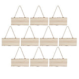 10pcs Unfinished Hanging Wood Signs, Blank Wood Sign Wood Plaque with Ropes for DIY Craft, Painting Writing HERCHR