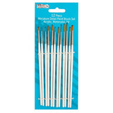 U.S. Art Supply Miniature Detail Paint Brush Set - 12 Miniature Brushes for Art Painting - Acrylic, Watercolor, Oil U.S. Art Supply