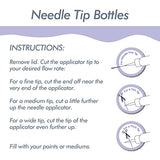 Falling in Art 1oz Needle Tip Squeeze Bottle, Precision Tip Applicator Bottle with a Funnel for Small Gluing Projects, Acrylic Painting, 6 Pack Falling in Art