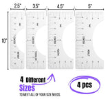 Mr. Pen- Tshirt Ruler, 4 pcs, Tshirt Alignment Tool, Shirt Ruler for Vinyl Alignment, Ruler for Children Youth Adult, Heat Press Accessories, Tshirt Mr. Pen