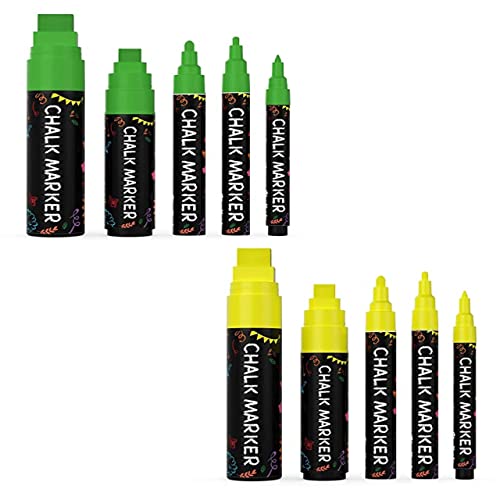 Chalkola Artist Bundle - 5 Green Variety + 5 Yellow Variety - WoodArtSupply