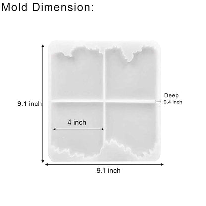 ResinWorld Resin Coaster Molds, Silicone Coaster Molds for Epoxy Resin + 3 Tier Resin Mold, Cake Stand Molds for Resin