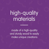 Colorations Natural Wood Rolling Pins, Set of 6, for Kids, Arts & Crafts, 7 Inches x 1 Inch (d), Class Pack, Party Pack, Dough, Clay, Sculpting, 6RP Colorations