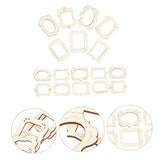 Operitacx 20pcs Small Photo Frame Wooden Shapes to Paint Blank Graffiti Cutouts Unfinished Wood Slices Undyed Photo Frame Pendants Wooden Picture Operitacx